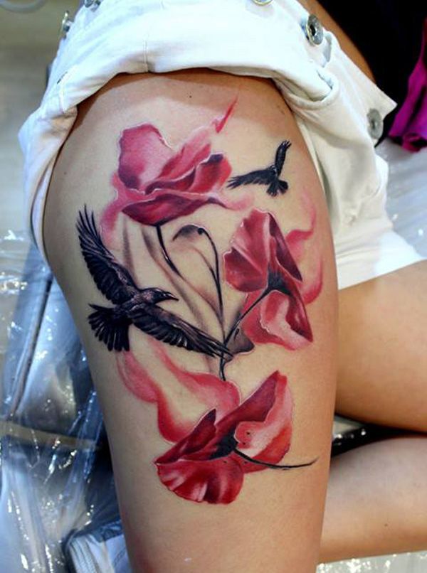 Rose & Crow Tattoo