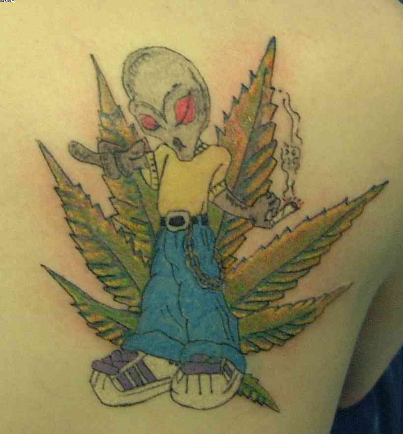 Super Stylish Alien Tattoo
