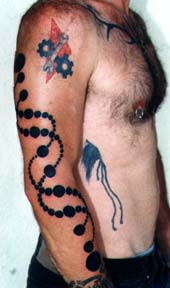 DNA Crop Circles Tattoo On Arm
