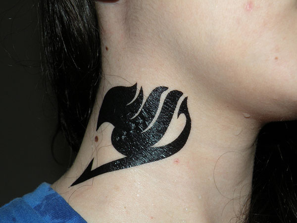 Fairy Tail Tattoo on Neck