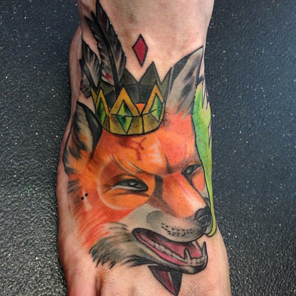Fox Tattoo on Foot