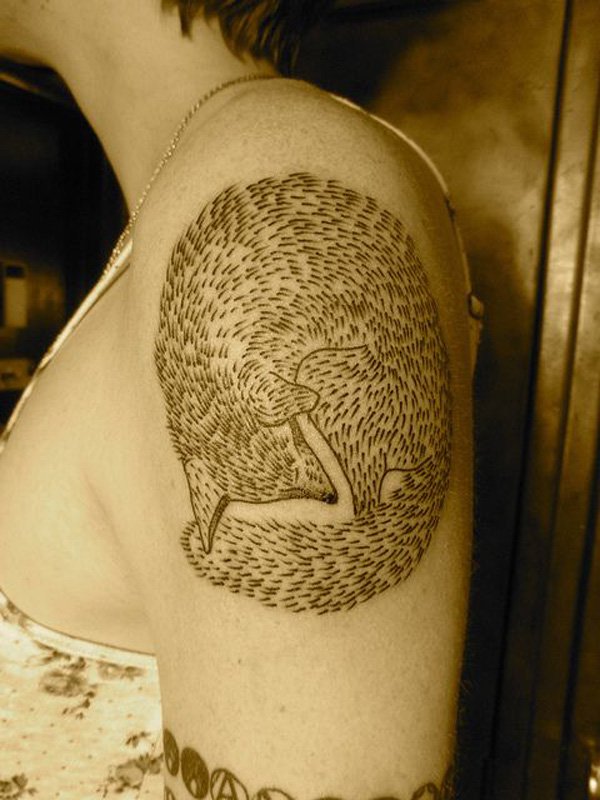 Fox Tattoo on Shoulder