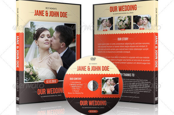 Wedding DVD Cover With Disc Label