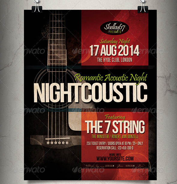 Acoustic Music Flyer Poster