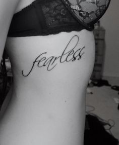 Fearless Tattoo on Rib