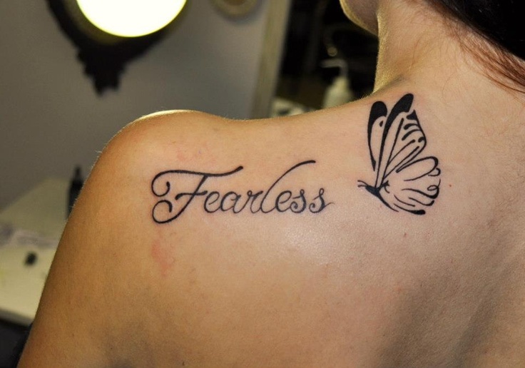 Fearless Tattoo with Butterfly