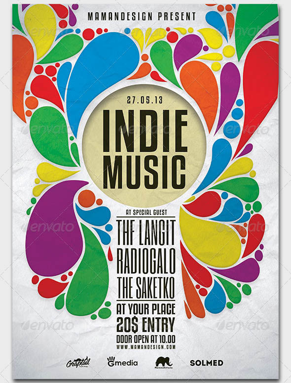 Indie Music Flyer Poster