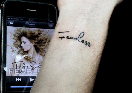 Taylor Swift Fearless Tattoo