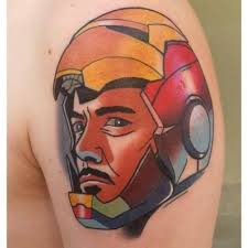 Iron Man Head Tatttoo