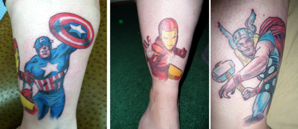 Marvel Heroes Tattoo Sleeves