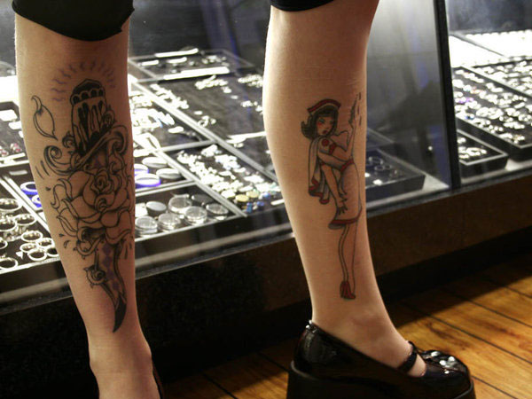 Nurse Tattoo on Leg