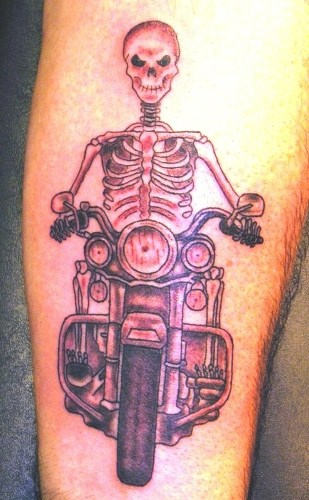 Skeleton Bike Tattoo