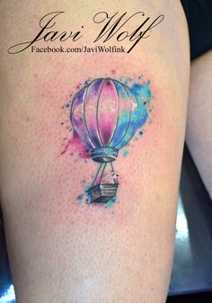 Watercolor Balloon Tattoo