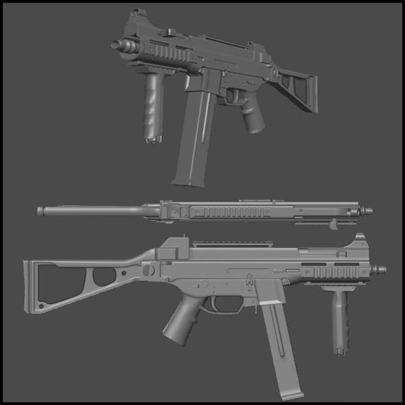 High Poly UMP 45