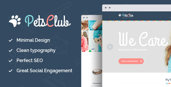 Pets Club Pet Care Shop & Veterinary Theme