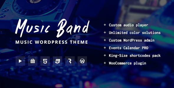Music Band Live Event Music Club WordPress Theme