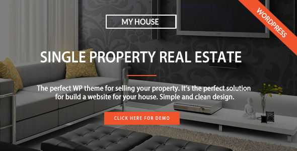 My House Single Property Real Estate WP Theme