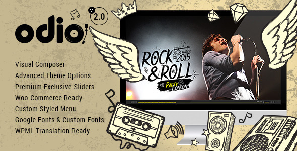 Odio Music WP Theme For Bands Clubs and Musicians