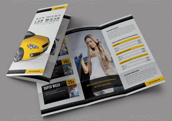 Car Wash 3-Fold Brochure