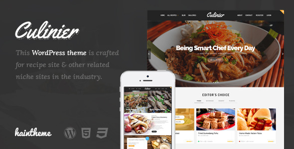 Culinier Food Recipe WordPress Theme