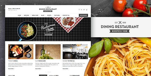 Dining Restaurant WordPress Theme For Chefs