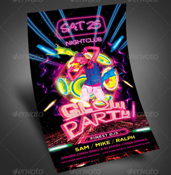 Glow Party Flyer 02