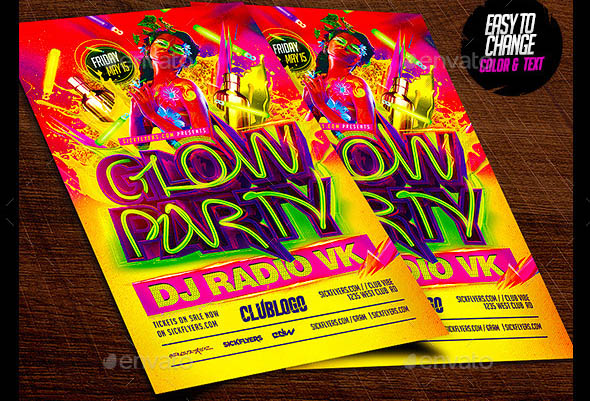 Glow Party Flyer 03