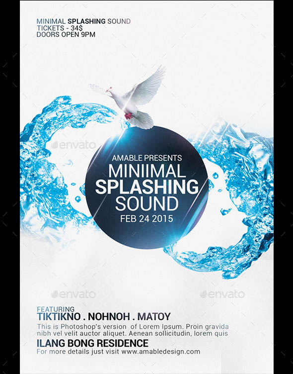 Minimal Splashing Sound Flyer
