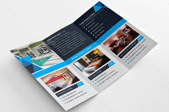 Modern Hotel Trifold Brochure