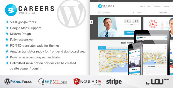 Careers Job Portal Candidates WP Theme
