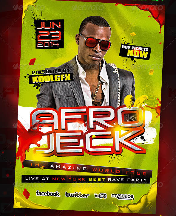 Tech House Party Flyer