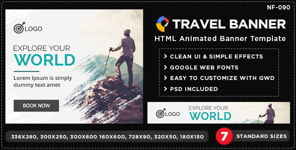HTML5 Travel Banners GWD 7