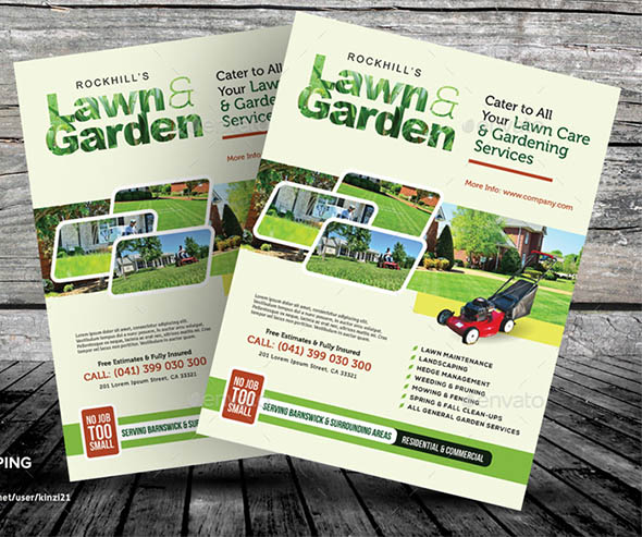 Lawn Landscaping Flyer Templates