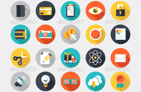 120 Business Flat Icons