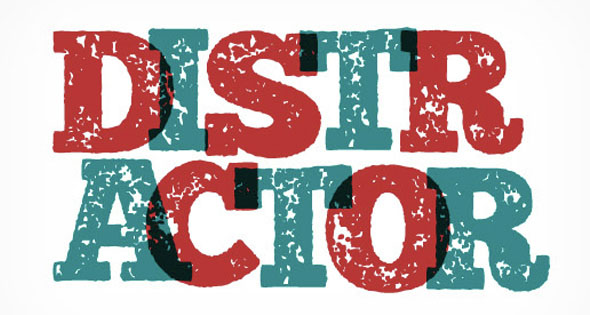 Distractor font