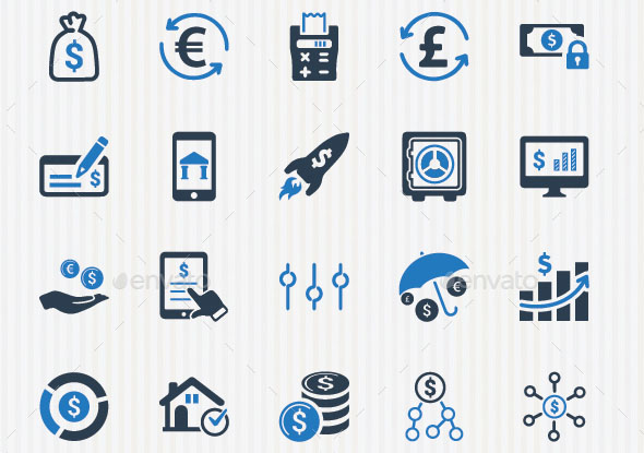 Personal And Business Finance Icons