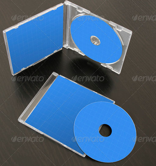 Realistic Mini CD Mockup