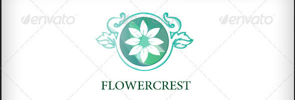 Flower Crest Logo Template
