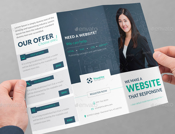 Triund Web Business Tri-Fold Brochure