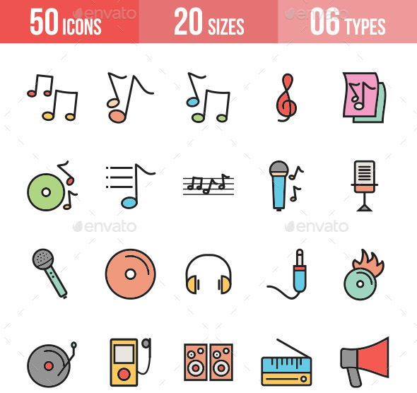 music-filled-line-icons