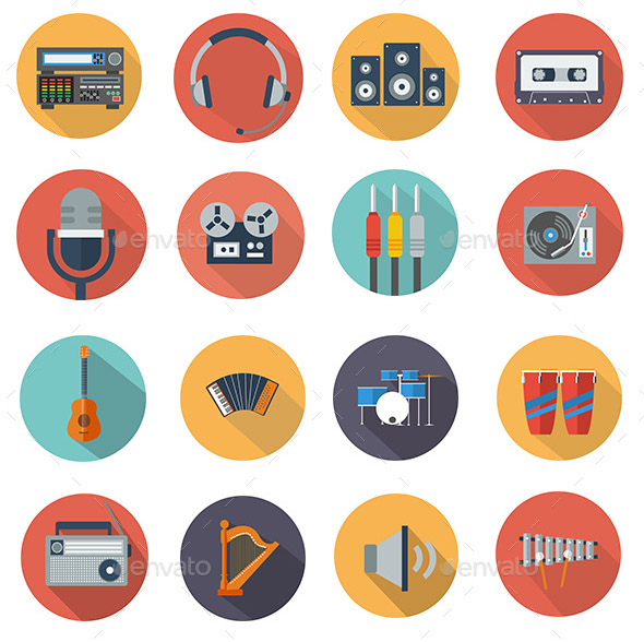 music-industry-flat-icons