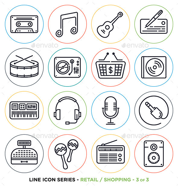 online-music-line-icons